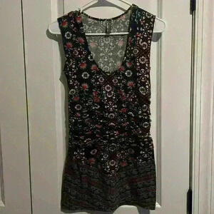 Free People Funky Rouched Tank Top Multicolored size XS 70’s style
